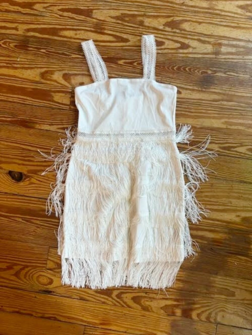 White Fringe Dress